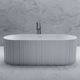 Ванна из искусственного камня ABBER Stein AS9653 170x75см белый матовый